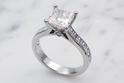 Classy Princess Cathedral Engagement Ring