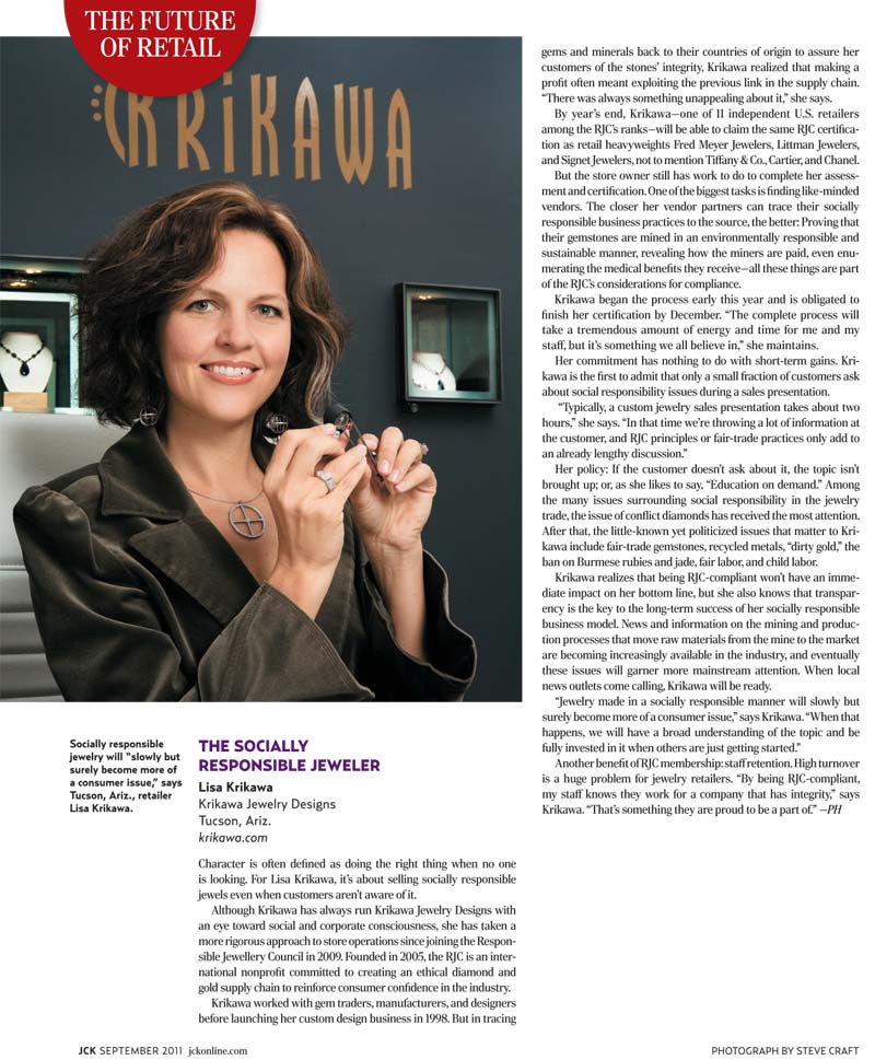 JCK Magazine September 2012 Article