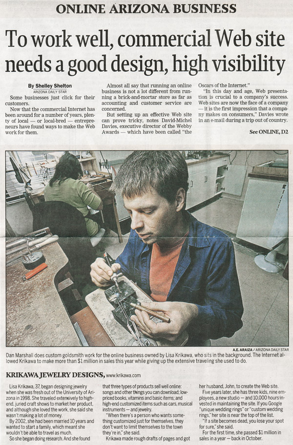 Arizona Daily Star Arizona Daily Star December 5, 2007 featuring Krikawa