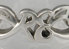 Personalized Engagement Ring with carved letters