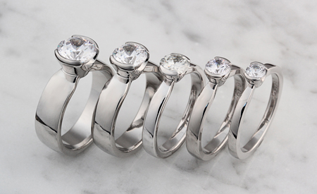 Solitaire ring width comparison