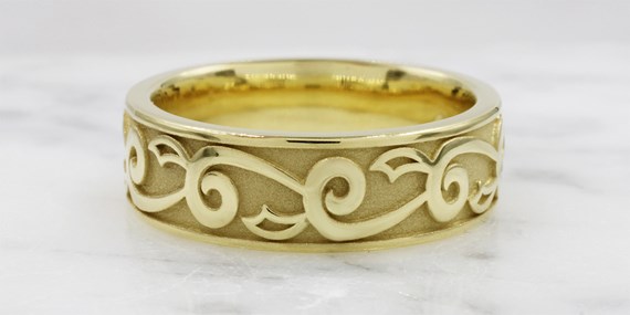 Raised Symbol on wedding band