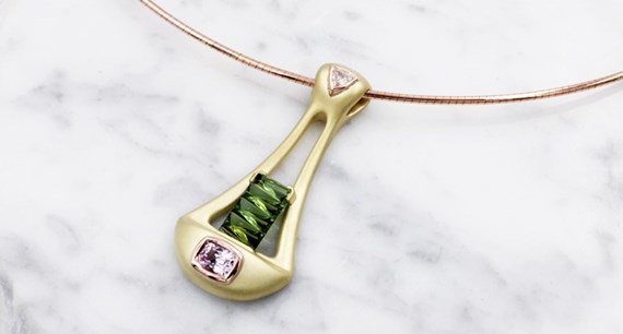 fantasy cut gemstone pendant