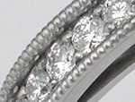Millegrained Pave Pave with Millegrain Band