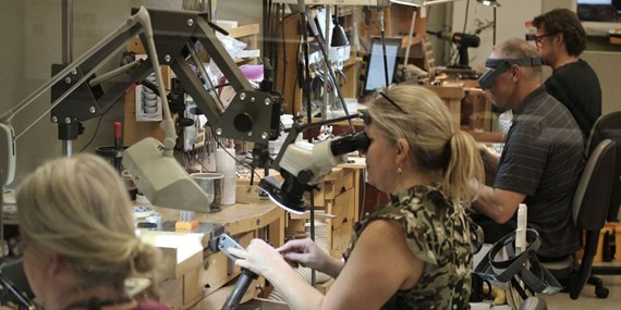 Jewelers & Goldsmith Working at Benches