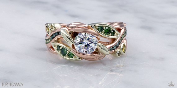 engagement ring with a perfect center stone size