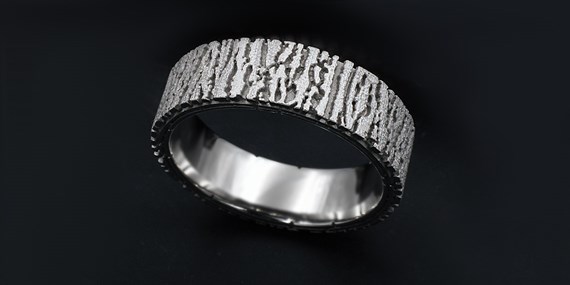Tree Bark Texture on Wedding Band
