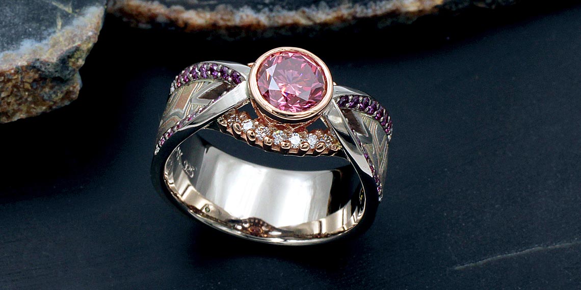 Pink Diamond Engagement Ring