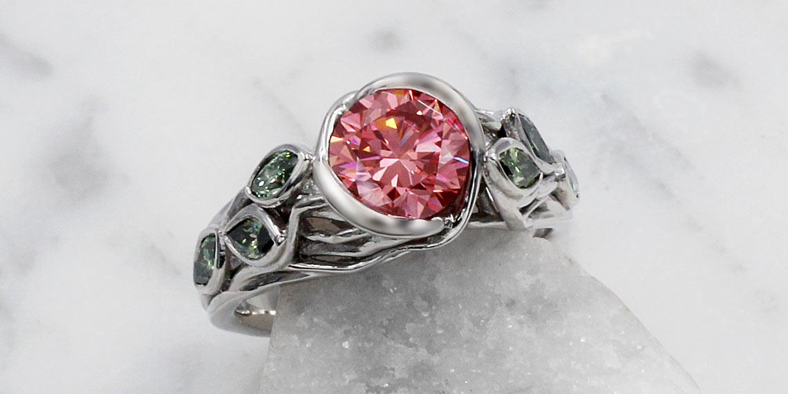 Pink Diamond engagement ring
